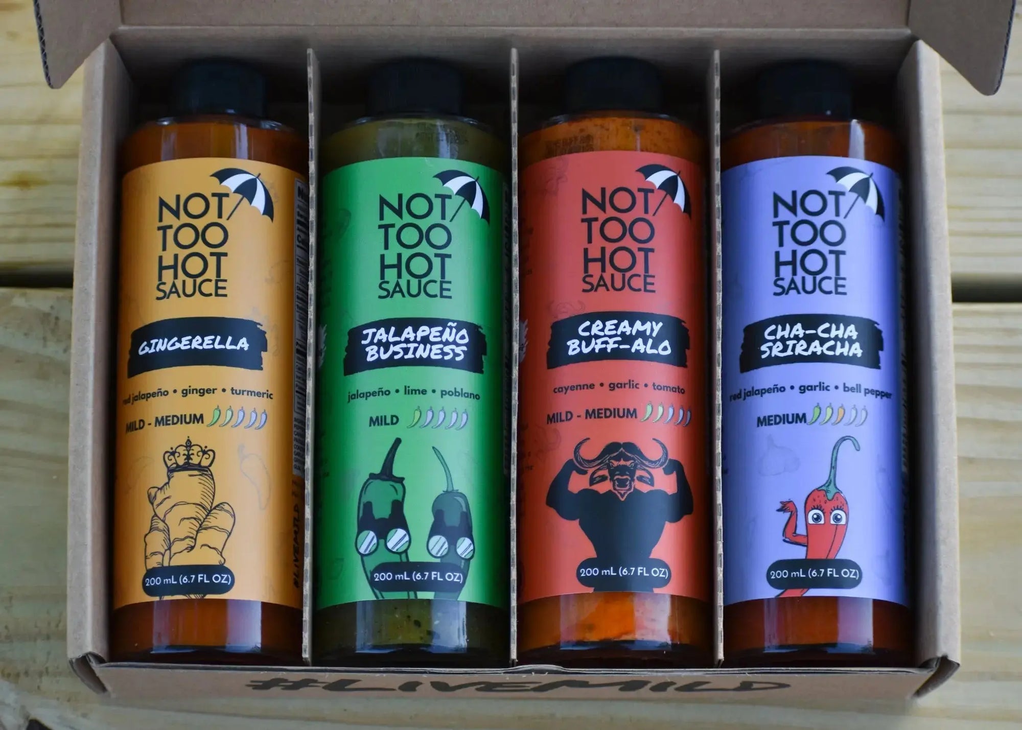 Classic Hot Sauce Variety 4-Pack - Not Too Hot Sauce