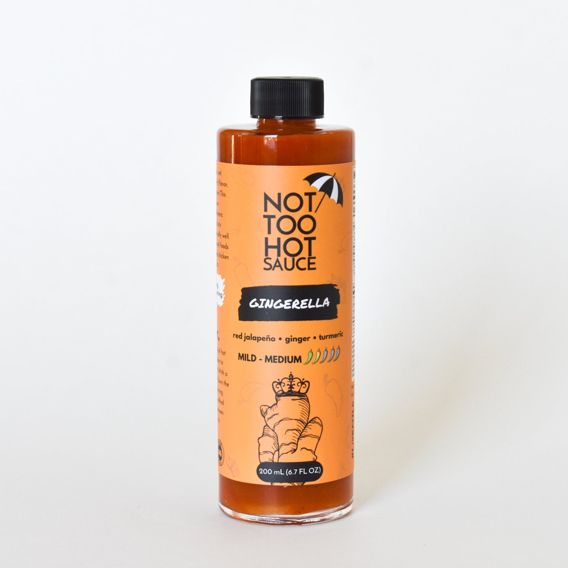 Gingerella 6.7 oz. Red Jalapeño Ginger Hot Sauce Not Too Hot Sauce