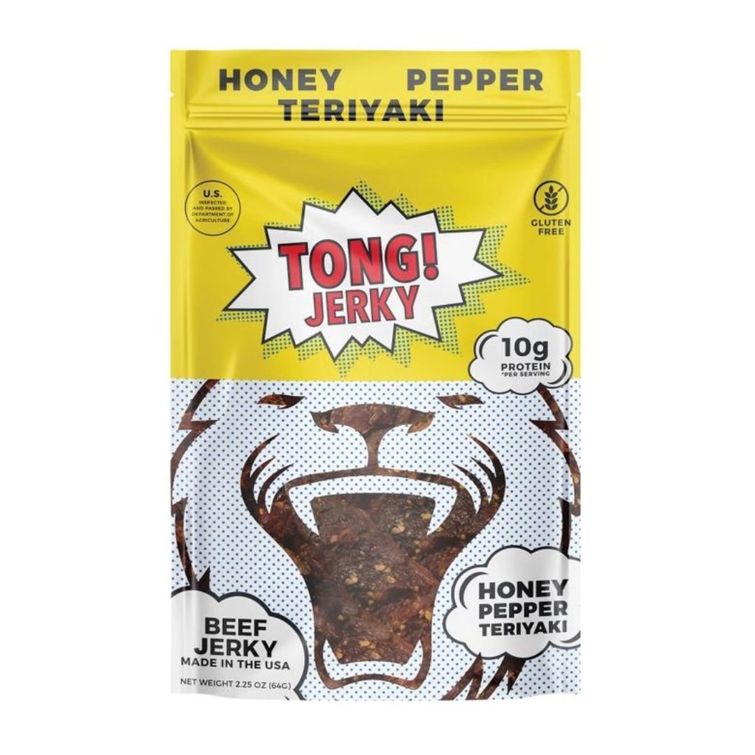 Tong Jerky's Honey Pepper Teriyaki Beef Jerky Tong Jerky
